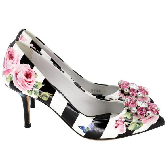 Dolce & Gabbana Crystal Embellished sz 35 Floral Pumps DG-S0408P-0005 - Picture 6 of 11